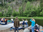 Коллектив Челябинского ОРТПЦ совершил туристический сплав по реке Юрюзани